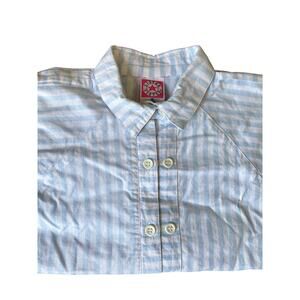 Sister Sister Blue/White Striped Button Up Youth M 10/12